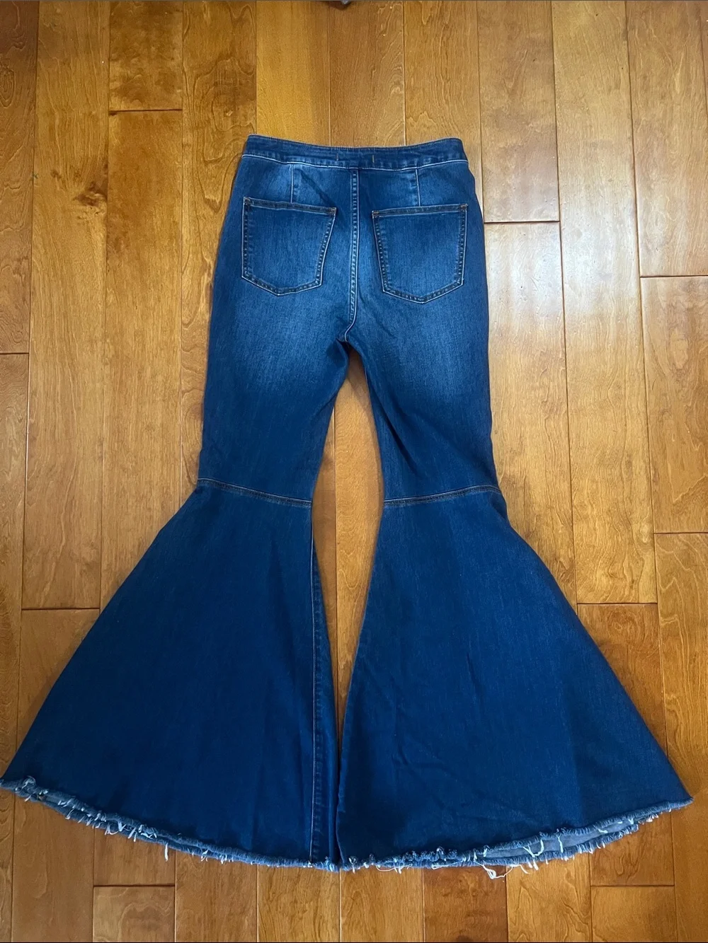 Free People High-Waist Blue Flare Jeans